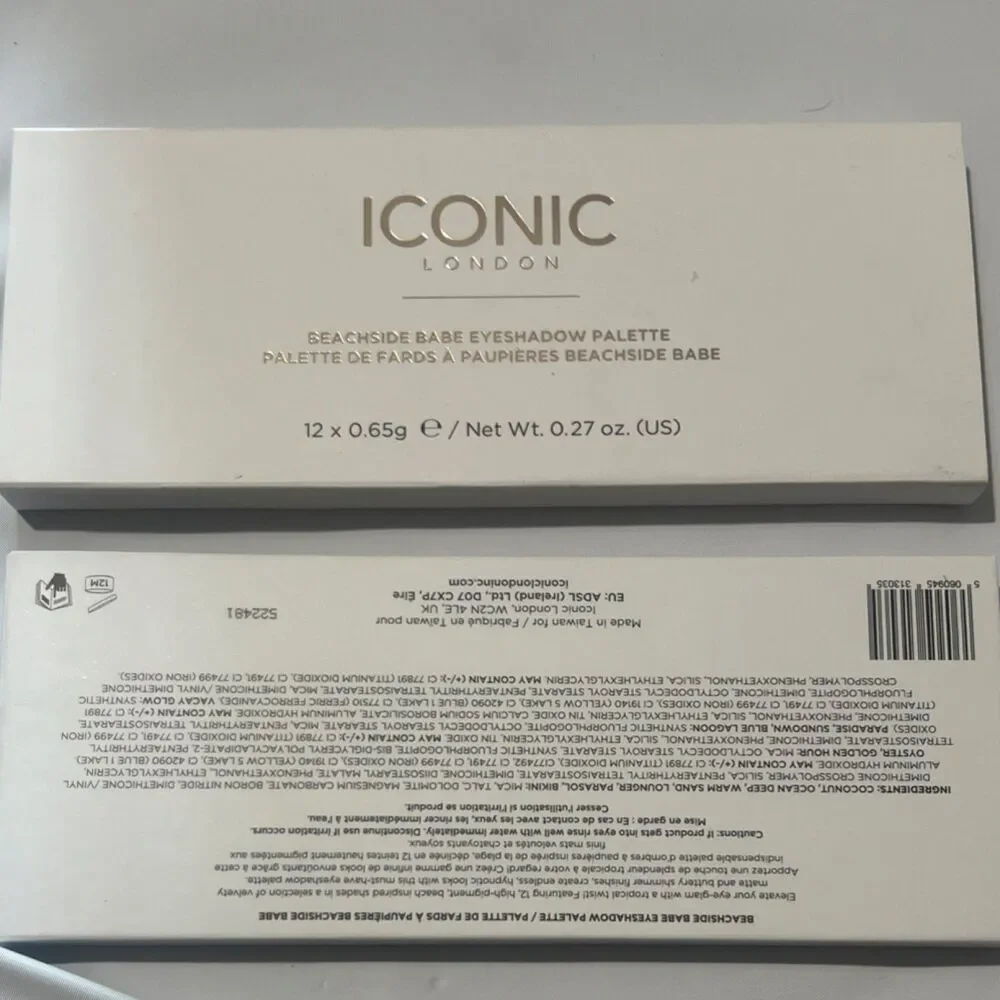 ICONIC London Beachside Babe Eyeshadow Palette 12 Shades Shimmer Matte